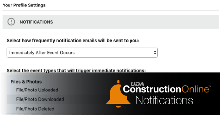 Expanded Notifications Settings Now Available in ConstructionOnline