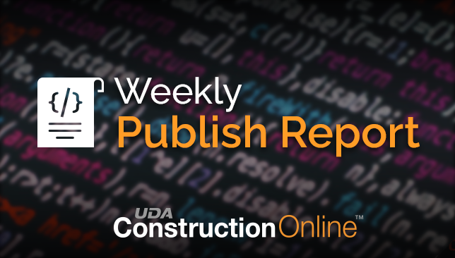 ConstructionOnline™ Weekly Publish Report for the Week of March 13, 2023