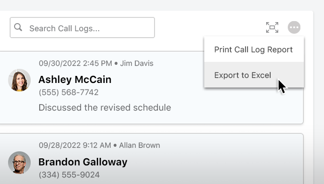 New for ConstructionOnline™ 2022 | Convenient Export to Excel Option for Contact Call Logs