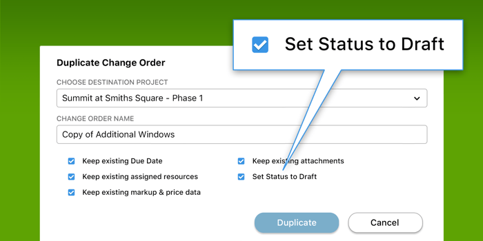 Streamline Construction Change Order Management with New ‘Draft’ Options