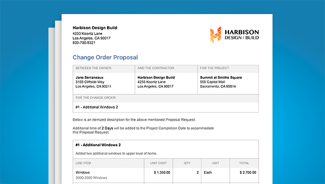 Customize Change Order Proposals, Purchase Orders, and Contracts with New Reporting Options