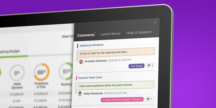 ConstructionOnline Introduces All-New Comments for Client Selections and Change Orders