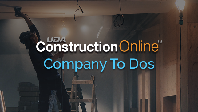 Enhanced Access to ConstructionOnline To Dos from Company Overview Dashboard
