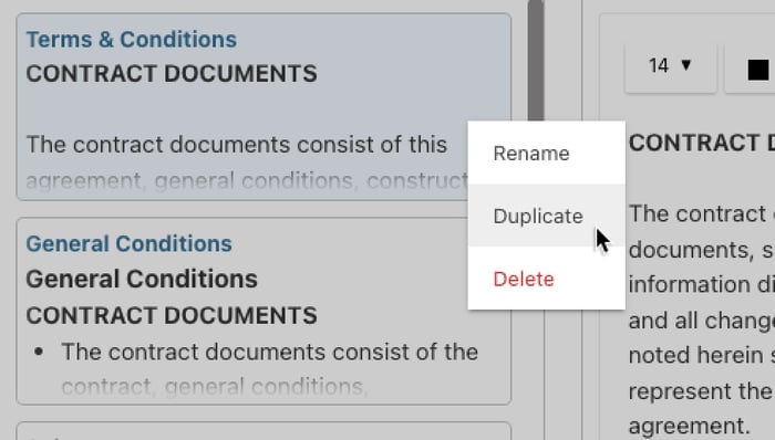 Streamline Construction Reporting with New Duplication Option for Default Text Blocks