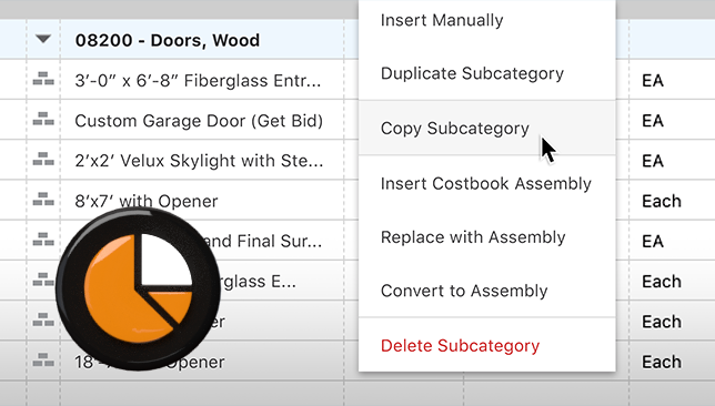 ConstructionOnline™ Company Users now have the ability to Copy and Paste Categories, Subcategories, and Items within OnCost™ Estimating for construction estimates.