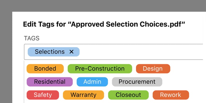 Organize Construction Project Files & Photos Better with New Tags for ConstructionOnline | Construction File Management | Cloud File Management 