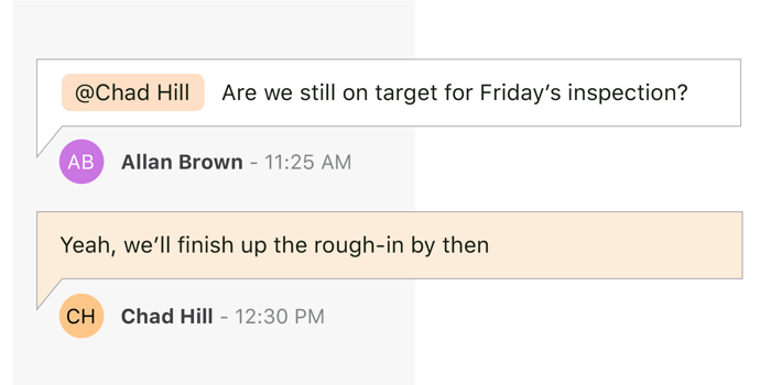 UDA ConstructionOnline Introduces New User Mentions for Platform Comments | Construction Communication Software | Project Collaboration