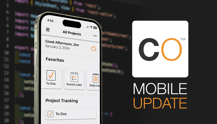 ConstructionOnline™ Mobile Updates Notes (Version 5.0)