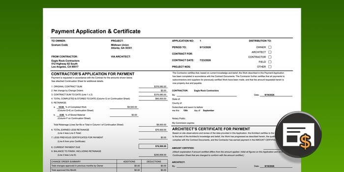 Construction Payment Applications Software | Compatible with AIA Payment Application Forms G702 and G703 | UDA ConstructionOnline