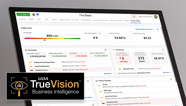 Dig Deeper into Project Progress with TrueVision™ Project Health for ConstructionOnline™ Projects