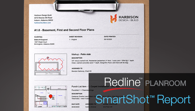 Print & Share Markup with the New Redline SmartShot™ Visual Reference Report