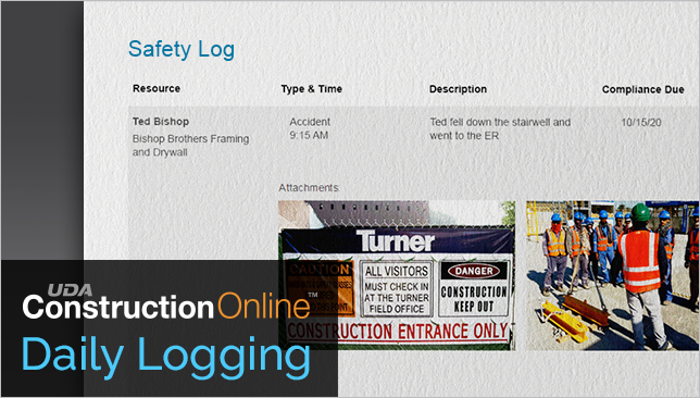 New Safety Log Report Now Available in ConstructionOnline