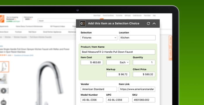 Automate Construction Selections with ConstructionOnline's Upgraded Browser Extension | Construction Selections Sheet Software