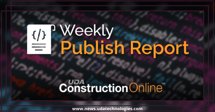 ConstructionOnline™ Publish Report for the Week of October 24, 2022