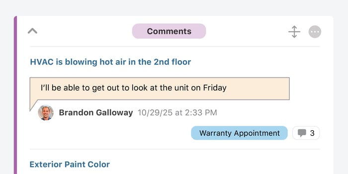 ConstructionOnline™ Adds Comments to Warranty Tracking for Streamlined Communication