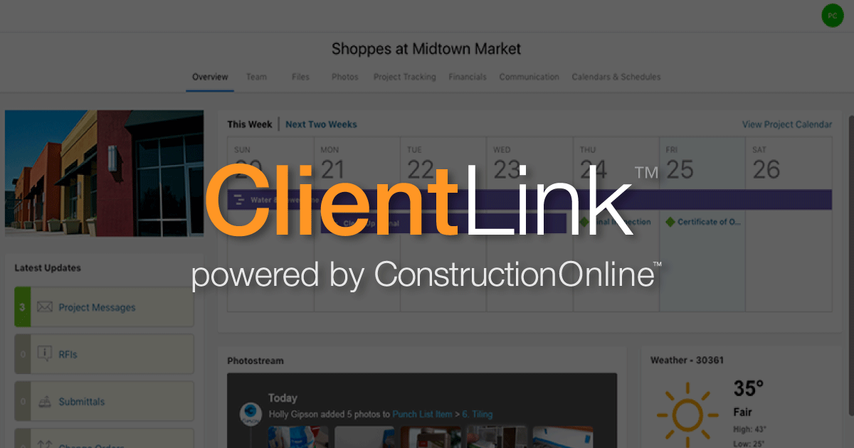 Discover Professional Client Engagement with ConstructionOnline™ ClientLink