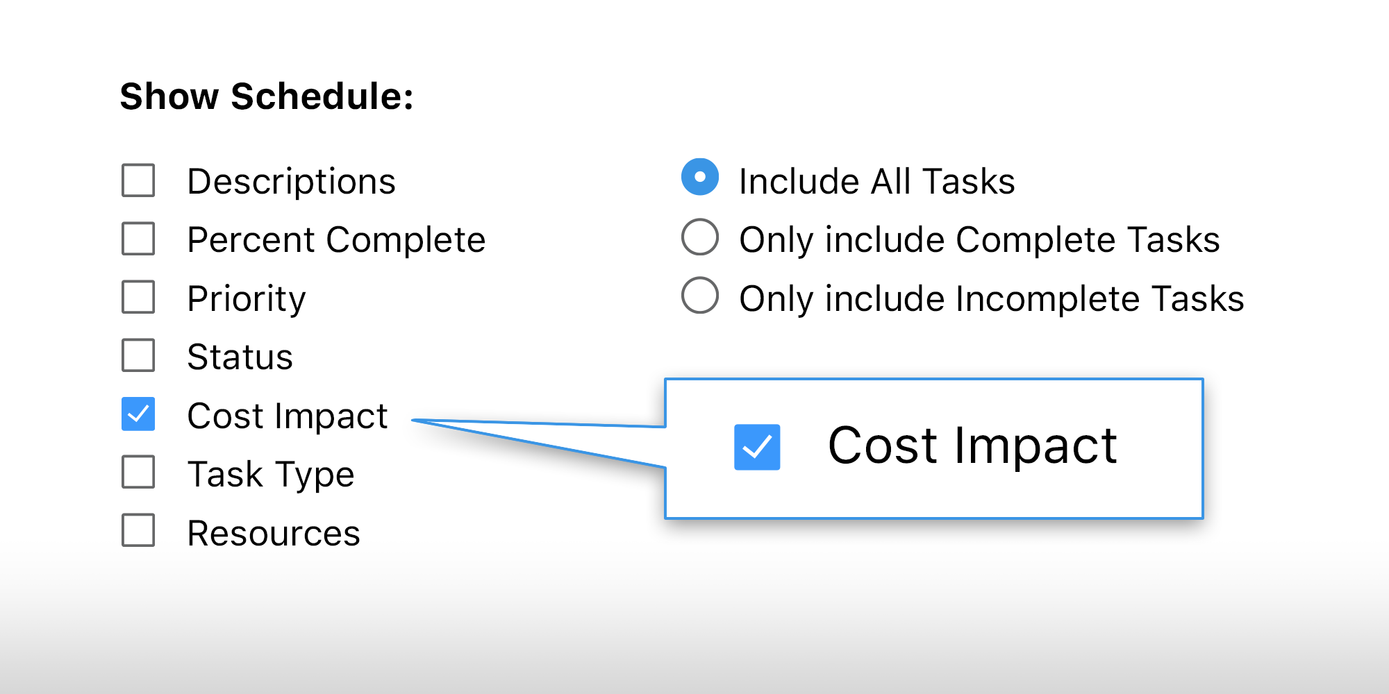 Construction Schedule Summary Report Enhanced to Include Cost Impact
